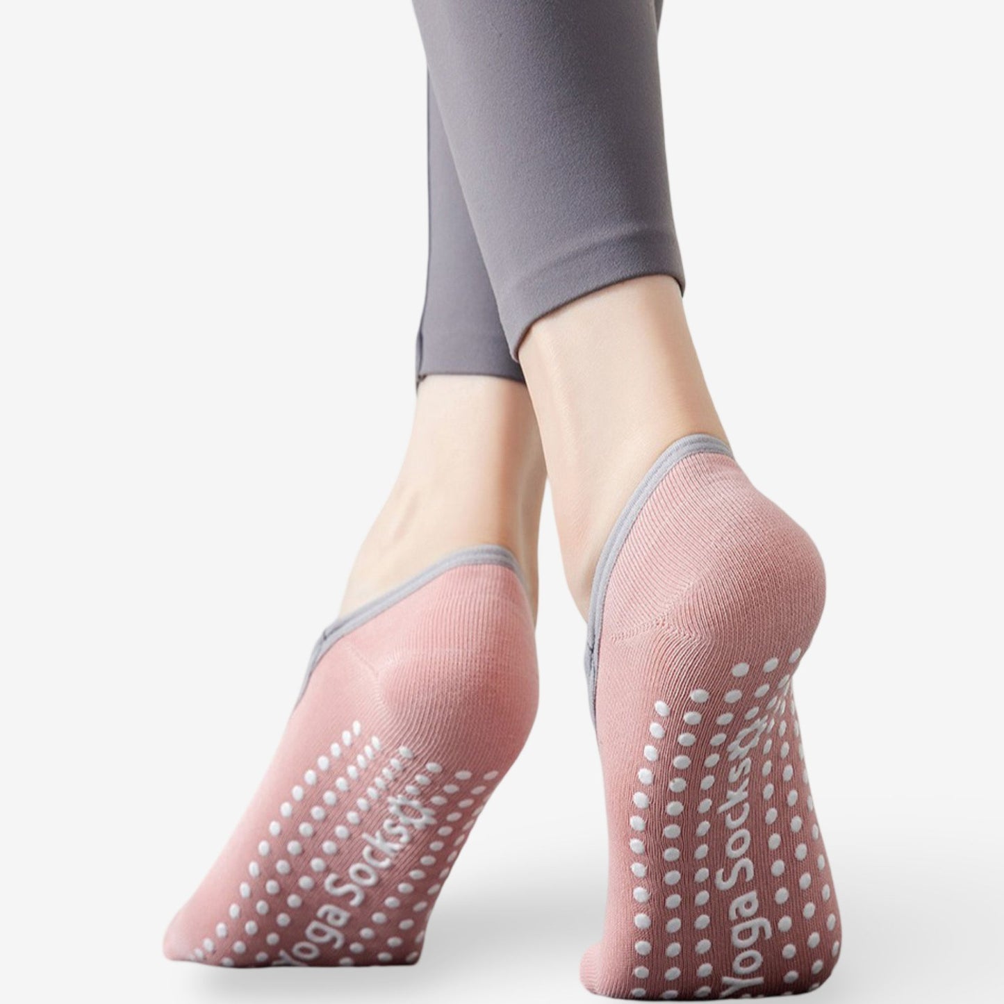 Non-Slip Yoga Socks with Cross Strap Design for Indoor Fitness 5 Pack