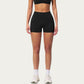High Waist Mini Biker Shorts with Smooth Stretch Fabric and Supportive Fit