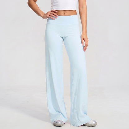 High Waisted Wide Leg Yoga Pants Loose Fit Workout Lounge Pants