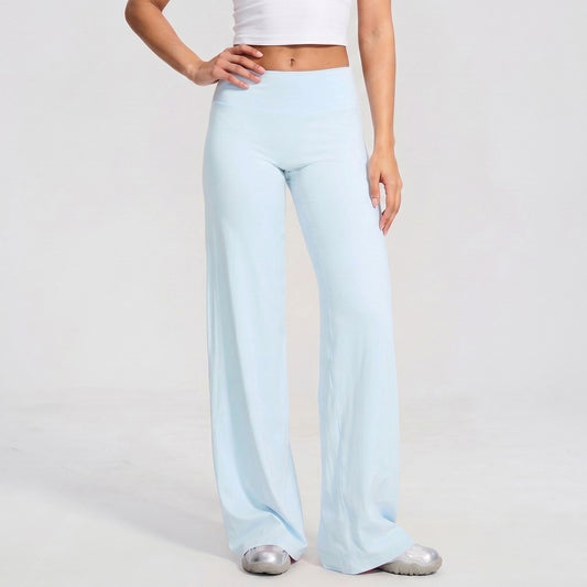 High Waisted Wide Leg Yoga Pants Loose Fit Workout Lounge Pants