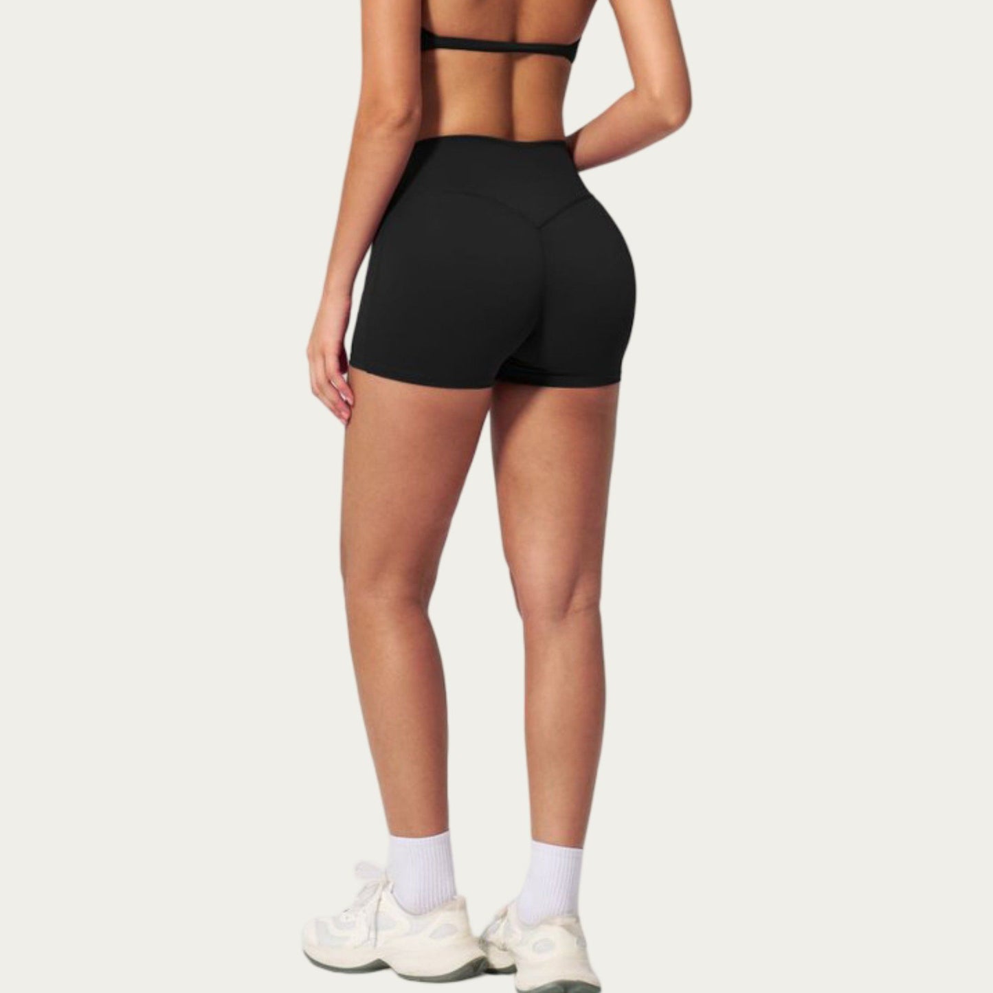 High Waist Mini Biker Shorts with Smooth Stretch Fabric and Supportive Fit