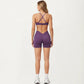 Strappy Sports Bra with Crisscross Back and Smooth Stretch Fit