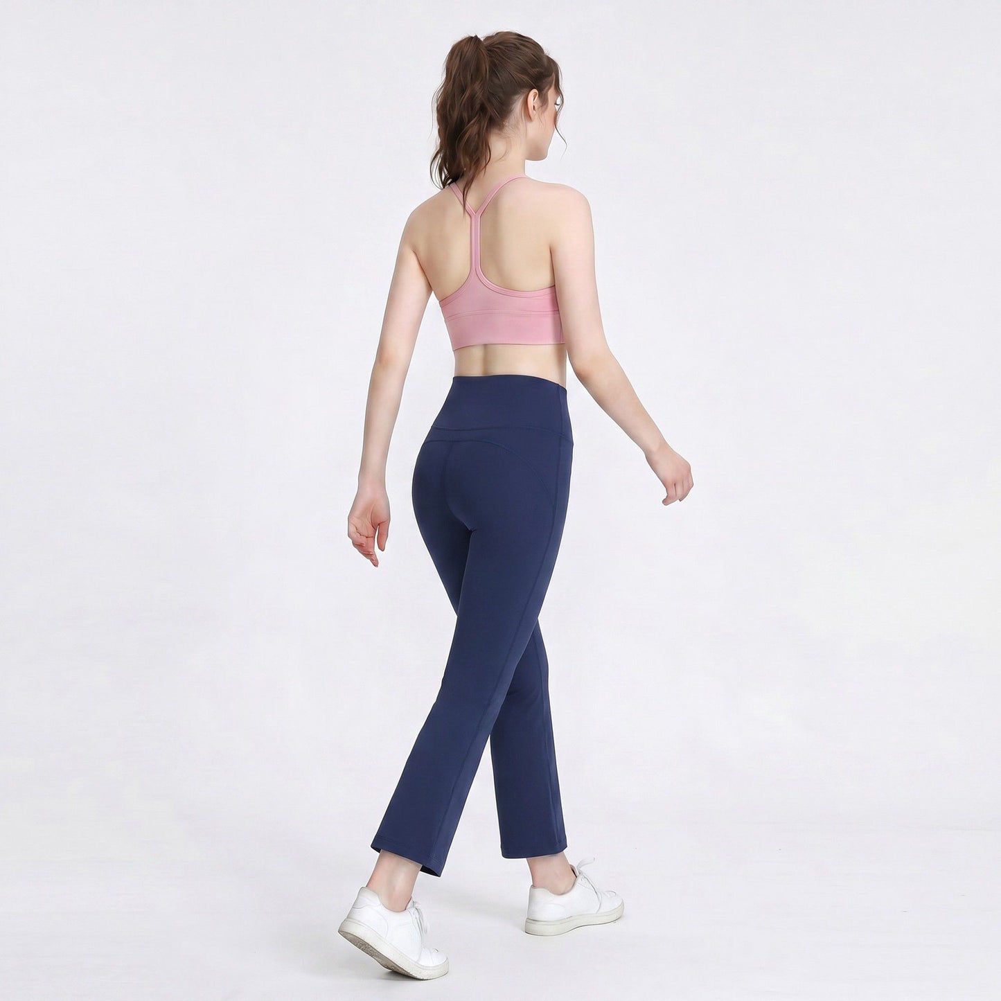High Waist Flare Yoga Pants with Wide Waistband Smooth Stretch Pull On Workout Lounge Pants