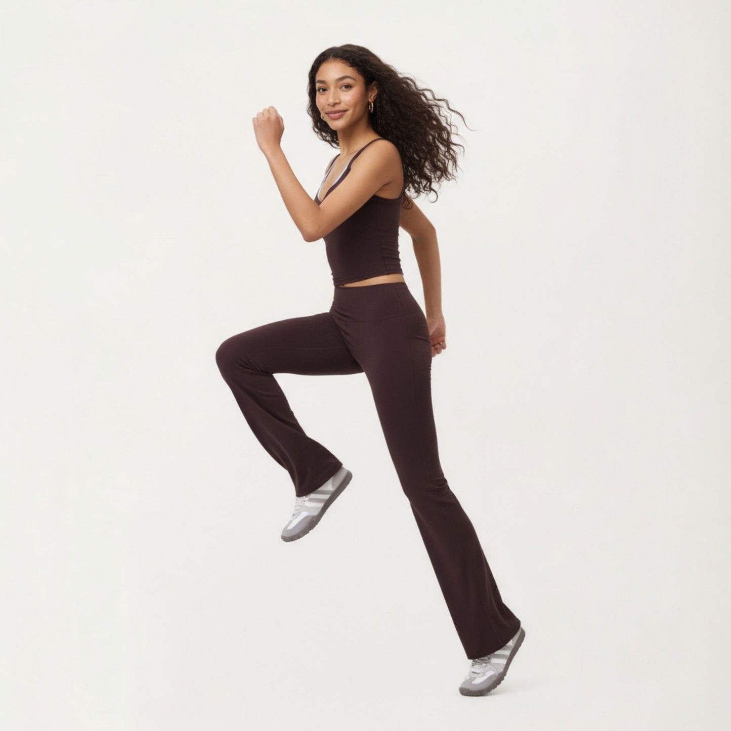 High Waist Flare Sweatpants with Seamless Stretch Fit