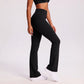 High Waist Scrunch Back Flare Leggings Stretch Yoga Pants