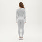 Seamless Long Sleeve Cropped Top with Thumbhole Cuffs and Fitted Waistband