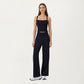 High Waist Wide Leg Sweatpants with Side Pockets and Smooth Stretch Fabric