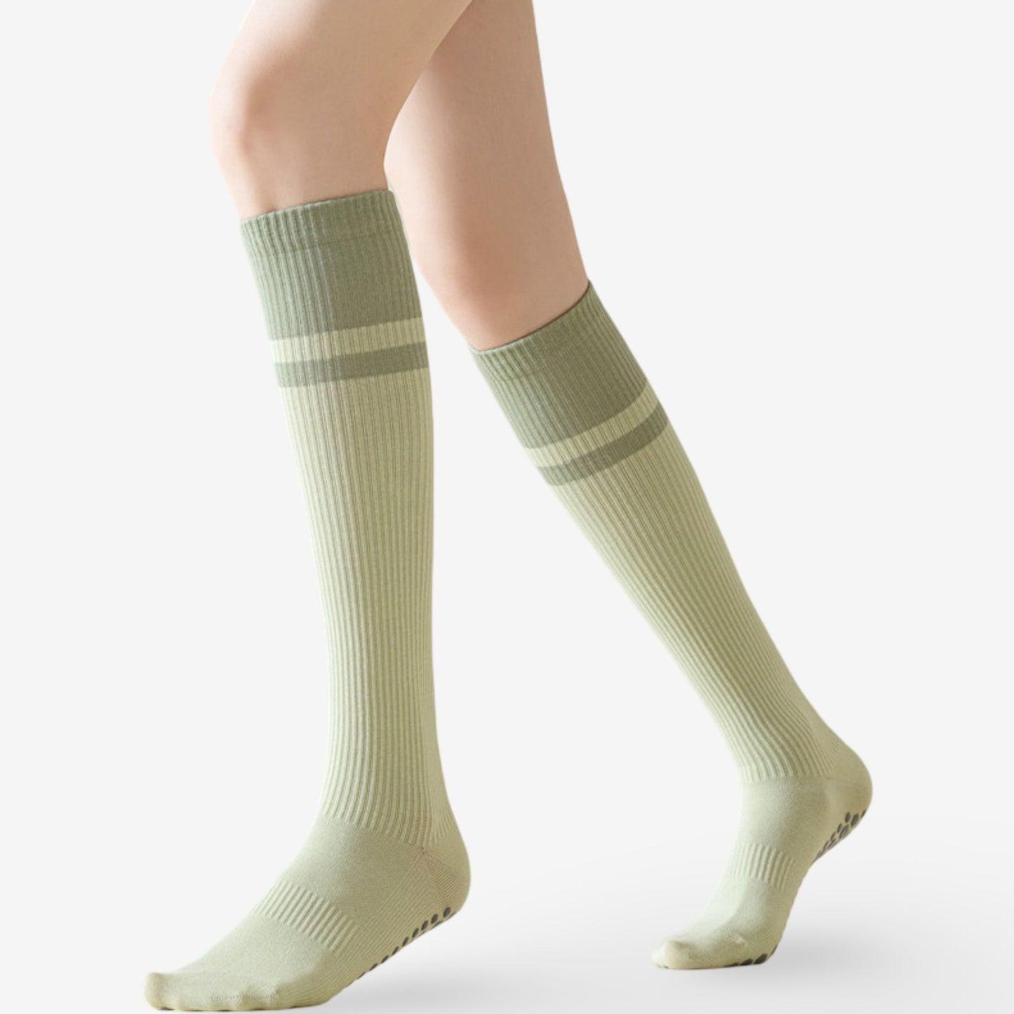 Colorblock Calf Compression Yoga Socks for Fitness and Pilates 3 Pack