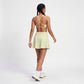 Padded Strappy Back Sports Bra Tank Top Scoop Neck Workout Yoga Crop Top