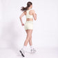 Polka Dot Foldover Waist Fitted Athletic Shorts for Yoga Dance Gym Workouts Running