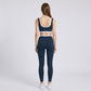 Padded Contrast Trim Sports Bra Tank Top Square Neck Workout Yoga Crop Top