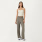 Square Neck Ribbed Knit Cropped Tank Top with Wide Shoulder Straps