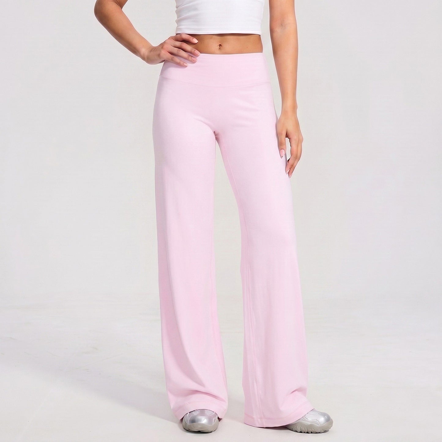 High Waisted Wide Leg Yoga Pants Loose Fit Workout Lounge Pants
