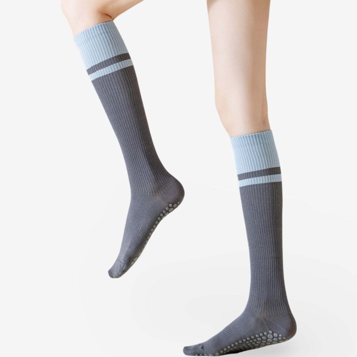 Colorblock Calf Compression Yoga Socks for Fitness and Pilates 3 Pack