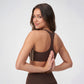 Padded Side Stripe Sports Bra Tank Top Scoop Neck Workout Yoga Crop Top
