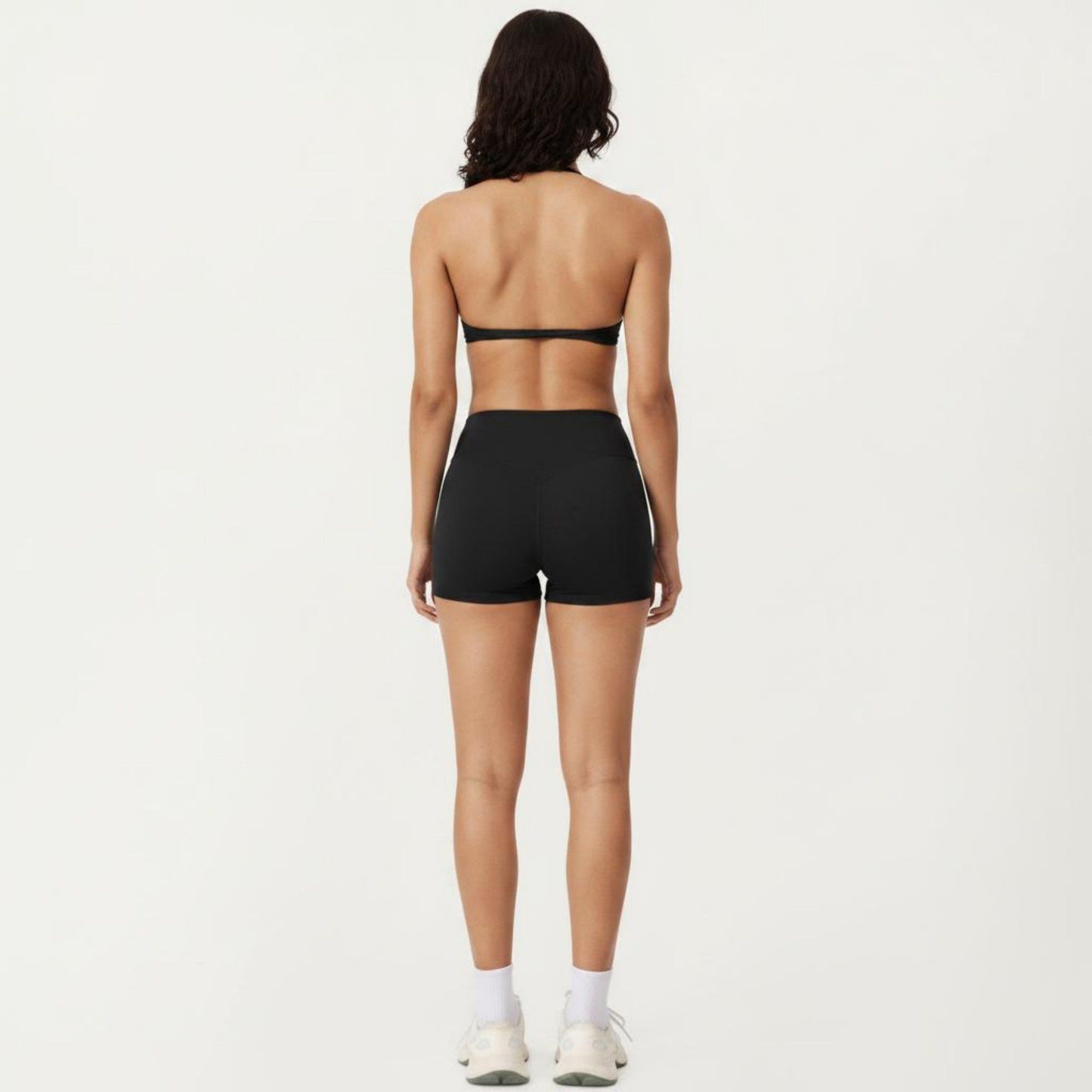 Halter Sports Bra with V Neckline and Smooth Stretch Fit