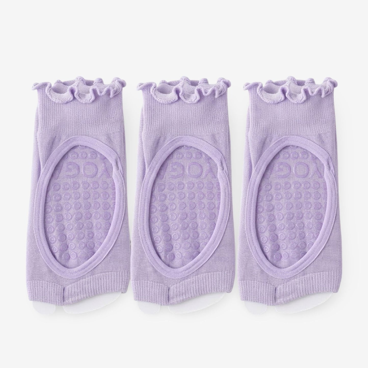Candy Color Open-Back Yoga Socks for Women, Non-Slip Pilates & Indoor Exercise 3 Pack