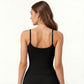 Spaghetti Strap Active Cami Top with Square Neck and Smooth Stretch Fit