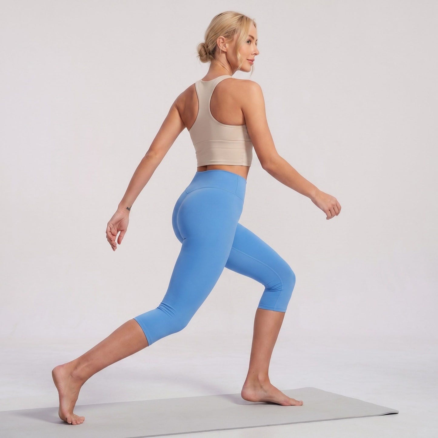 High Waist Capri Leggings Stretch Workout Yoga Pants