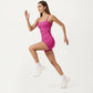 Spaghetti Strap Active Cami Top with Square Neck and Smooth Stretch Fit