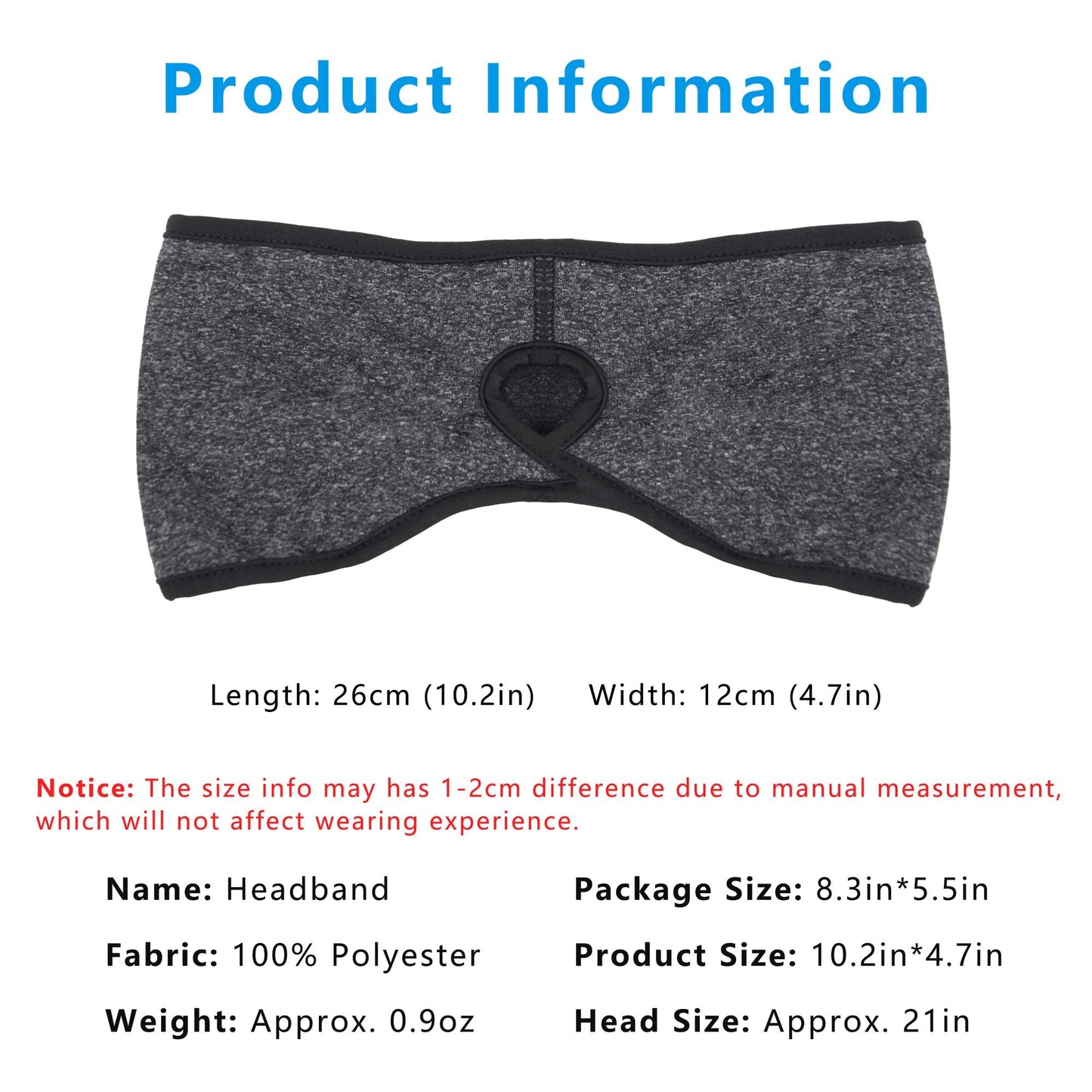 Ponytail Headband Moisture-Wicking for Running Exercise Workouts Winter Ear Warmer