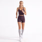 V Neck Cropped Active Tank Top with Adjustable Crisscross Back Straps for Gym Workouts