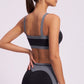 Square Neck Sports Bra with Slim Straps for Running Gym Training and Everyday Activewear