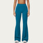 High Waist Flare Yoga Pants with Wide Leg Stretch Fit and Seam Detail