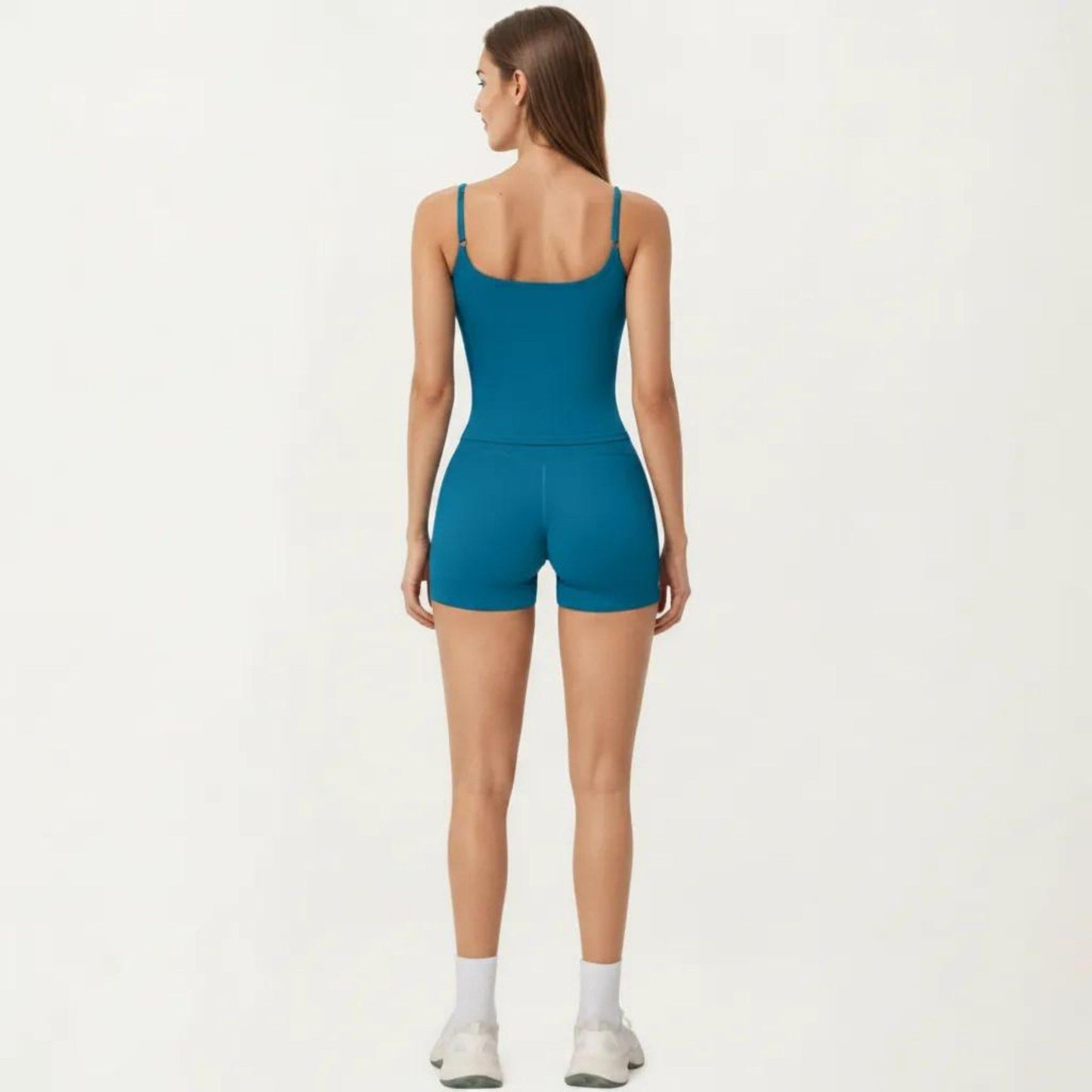 Spaghetti Strap Active Cami Top with Scoop Neck and Smooth Stretch Fit