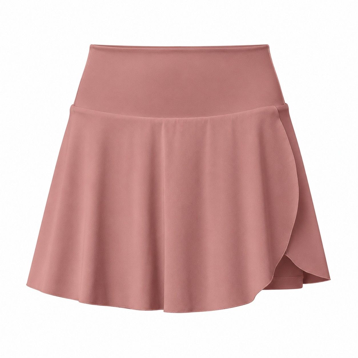 High Rise Flowy Athletic Skort with Side Pocket and Built-In Shorts