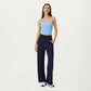 Square Neck Ribbed Knit Cropped Tank Top with Wide Shoulder Straps