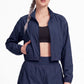 Cropped Full Zip Workout Jacket Lightweight Active Layer
