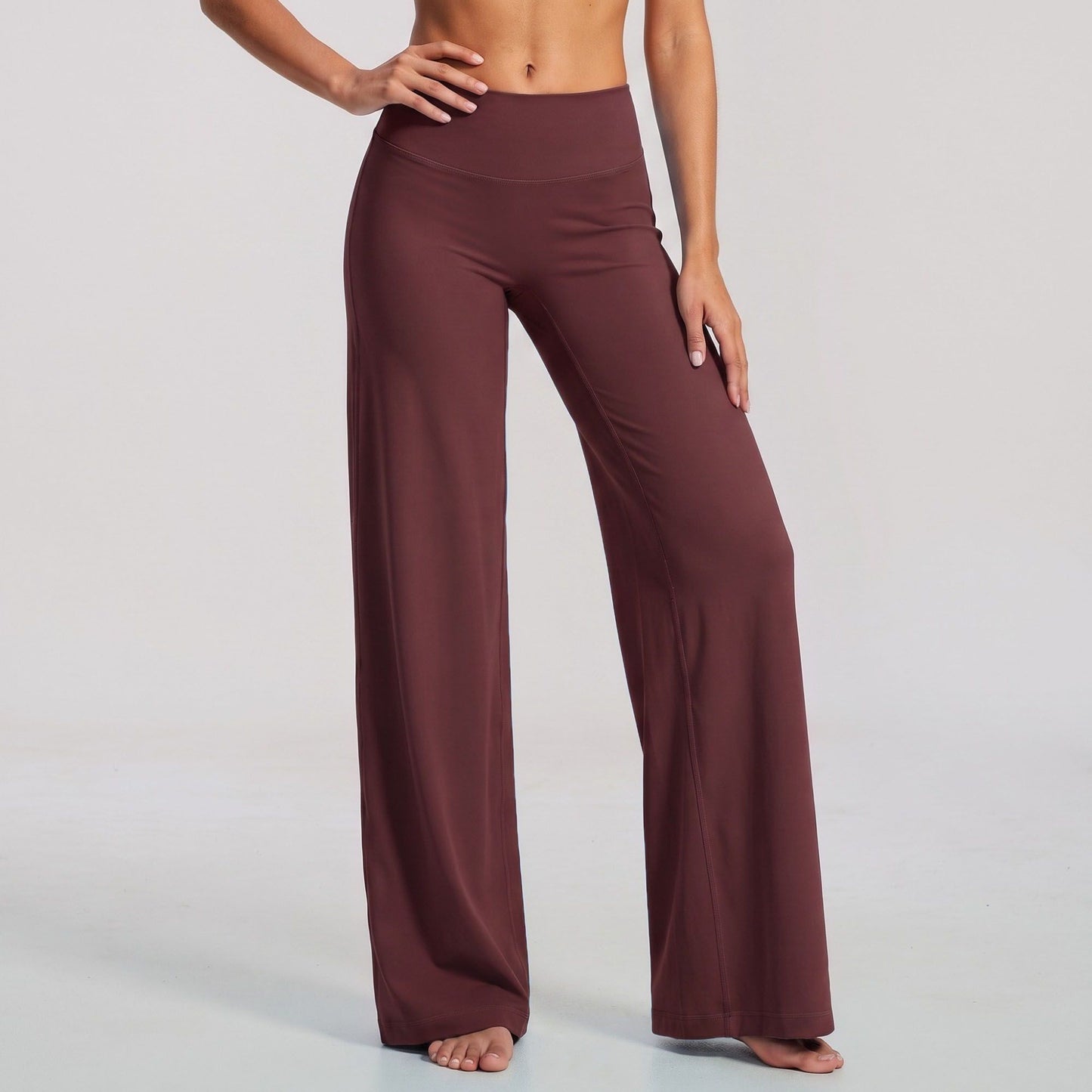 High Waist Wide Leg Yoga Pants Stretch Workout Pants