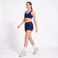 Polka Dot Foldover Waist Fitted Athletic Shorts for Yoga Dance Gym Workouts Running