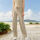 High Waisted Wide Leg Lounge Pants with Drawstring and Pockets