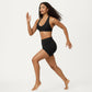 Racerback Sports Bra with Scoop Neck and Open Back Cutout Design