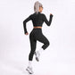 Cropped Full Zip Workout Jacket with Thumbholes