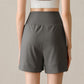 High Rise Athletic Shorts with Side Pockets