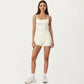 Spaghetti Strap Active Cami Top with Square Neck and Smooth Stretch Fit