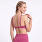 Layered V Neck Sports Bra Double Strap Workout Top