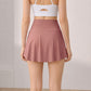 High Rise Flowy Athletic Skort with Side Pocket and Built-In Shorts