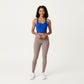 Cross Back Sports Tank Top with Scoop Neckline and Wide Supportive Band