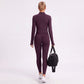 Cropped Full Zip Workout Jacket with Thumbholes