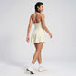 Cami Strap Active Dress Scoop Neck Flared Skirt Workout Yoga Tennis Dress