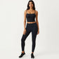 Longline Cami Sports Bra with Adjustable Straps and Straight Neckline