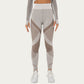 Seamless Patterned Leggings with Ribbed Details and Contouring Panels