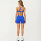 Strappy Sports Bra with Crisscross Back and Smooth Stretch Fit