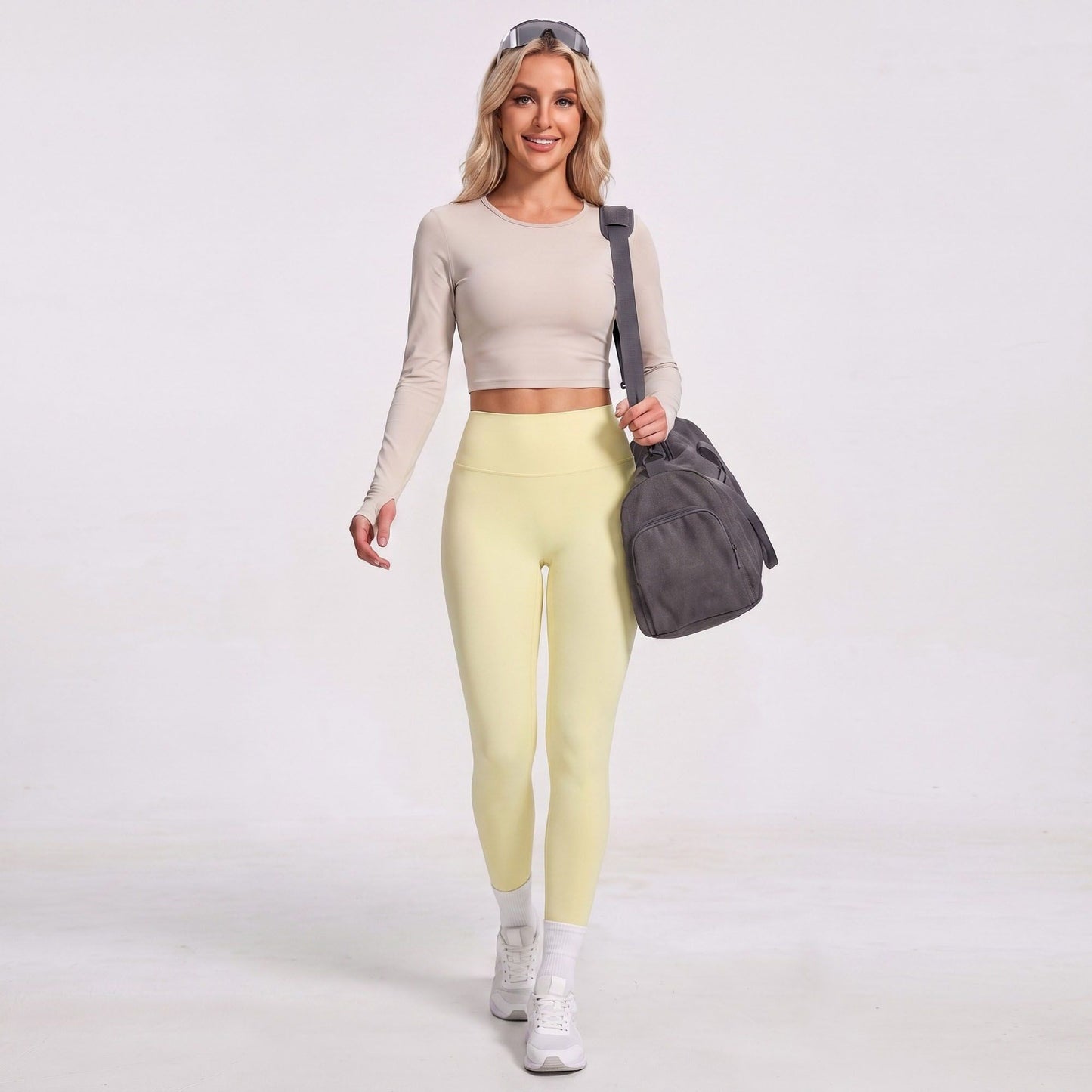 High Waist Full Length Workout Leggings Stretch Yoga Pants