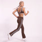 V Neck Sports Bra Contrast Trim Workout Top