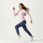 Full Zip Long Sleeve Active Jacket with Fitted Silhouette and High Neck